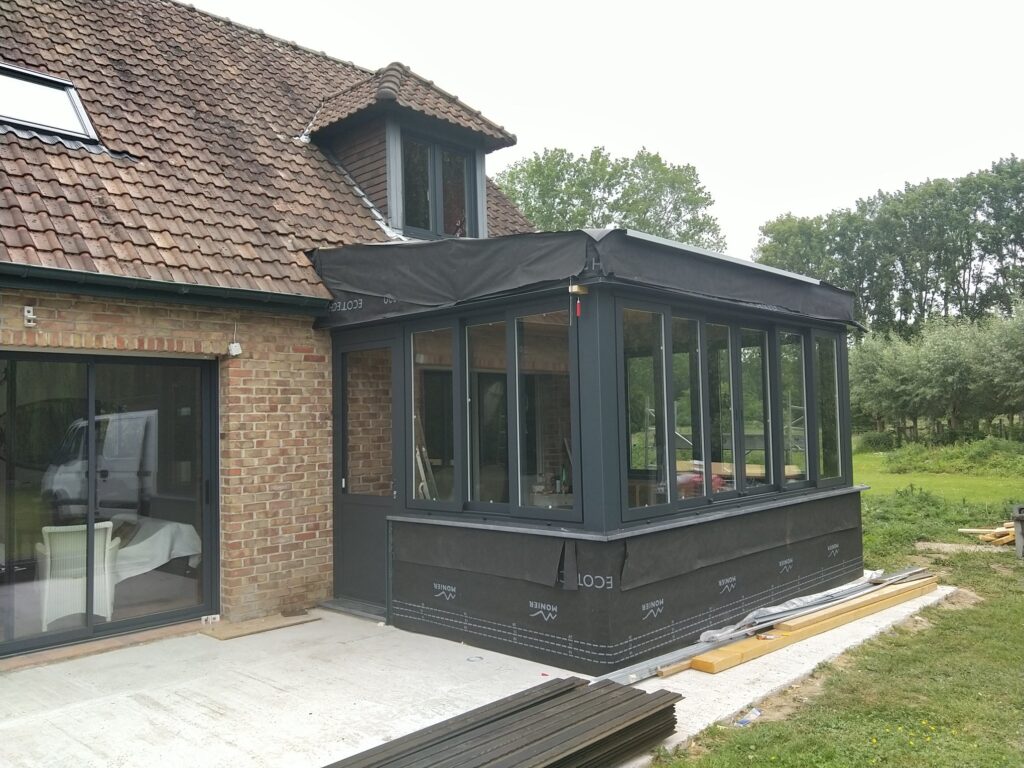 Carport en bois réalisé par Ets Quas en Pévèle